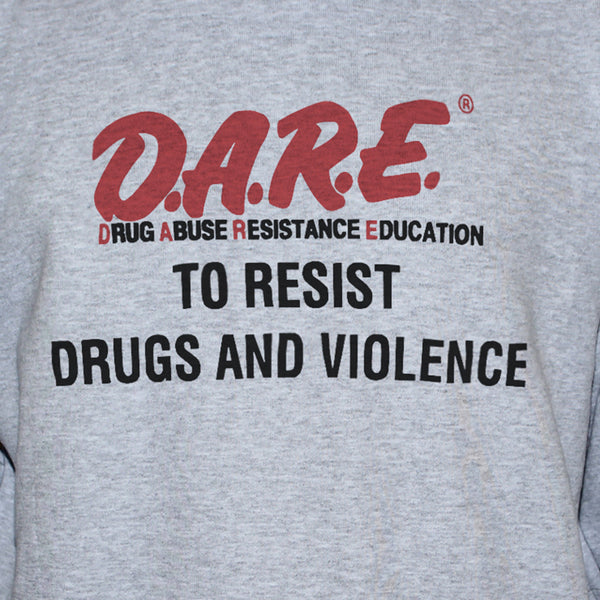 Political Protest Anti Drugs/Violence Retro Sweatshirt Grey