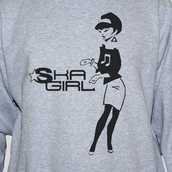 Rude Girl Ska Two Tone Retro Style Graphic T shirt Grey