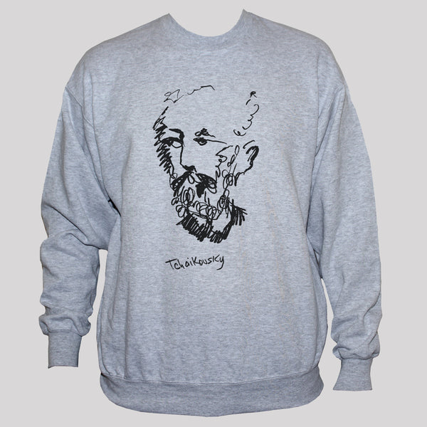Tchaikovsky Head Drawing Art Sweatshirt