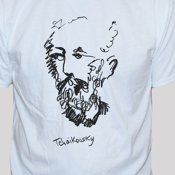 Tchaikovsky T shirt Russian Composer Graphic Tee White