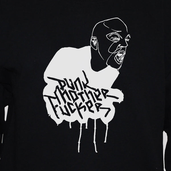 Punk Rock Motherfuc**r Unisex Black Graphic Sweatshirt White Print