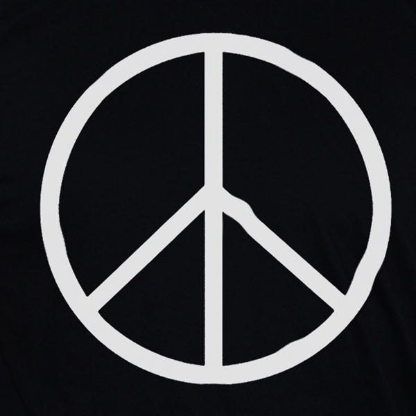 Peace Sign Symbol T shirt/ Political Anti-War Activist Unisex Black Tee Close Up