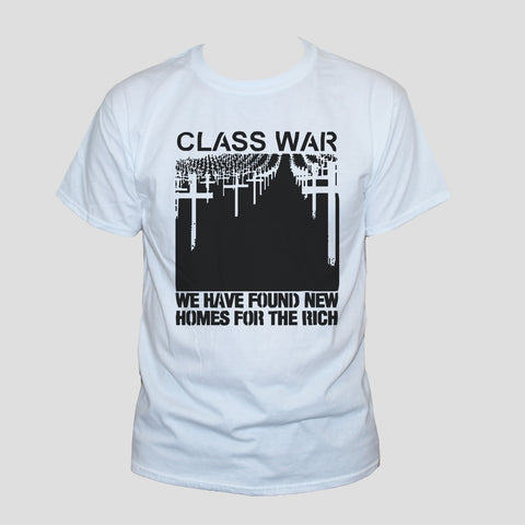 Class war political white t shirt/ Protest Revolution Rebel Men/Women Top