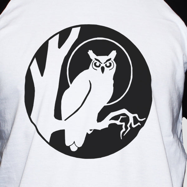 Night Owl Goth Style T shirt 3/4 Sleeve