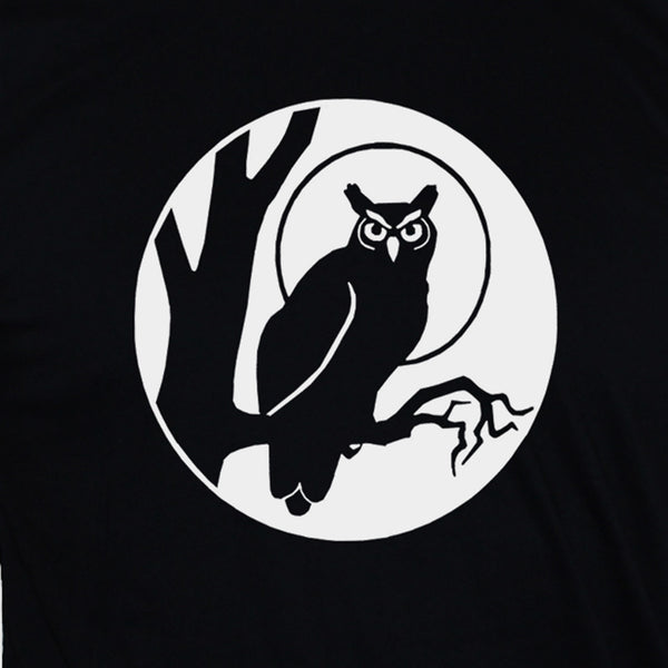 Owl T shirt/ Goth Night Bird Unisex Black Tee