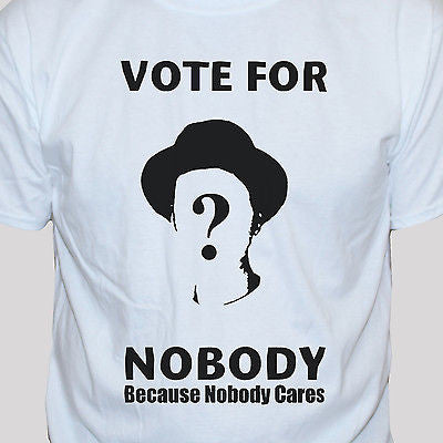 Political Anarchist "Vote For Nobody" T shirt White
