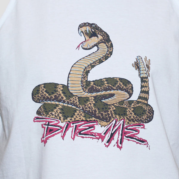 Snake "Bite Me" Biker Rebel Outlaw Style T shirt Vest