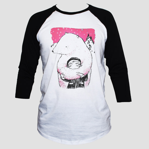Polar Bear Animation Style T shirt 3/4 Sleeve Unisex Tee