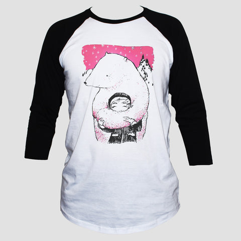 Polar Bear Animation Style T shirt 3/4 Sleeve Unisex Tee