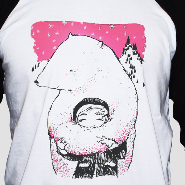 Polar Bear Cute T shirt Unisex 3/4 Sleeve Animation Graphic Top