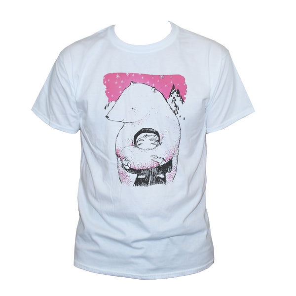 Polar Bear Cute T shirt Unisex Kawaii Animation Style Graphic Tee White