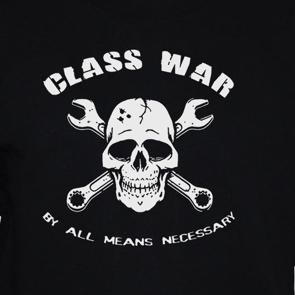 Class war t-shirt punk rock political left wing mens/womens black top