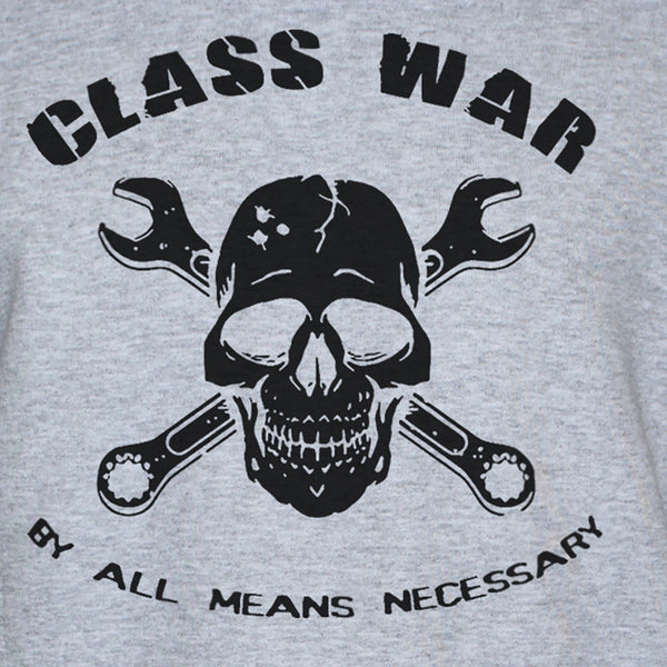 Class war political t-shirt punk rock protest mens/womens grey top