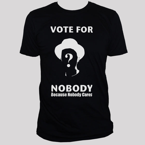 Political Anarchist "Vote For Nobody" T shirt Black