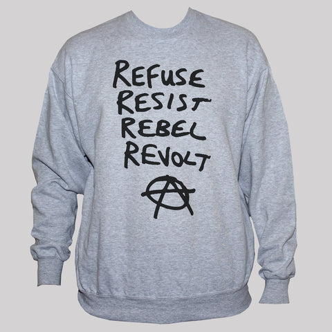 Anarchist Political Protest Graphic Sweatshirt