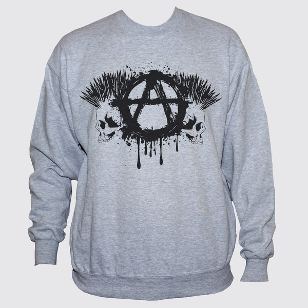 Anarchist Punk Skulls Sweatshirt Classic Fit Unisex
