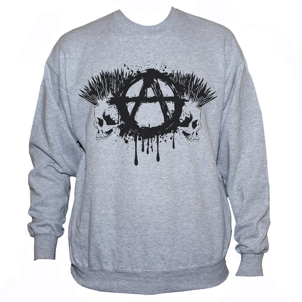 Anarchist Punk Skulls Sweatshirt Classic Fit Unisex