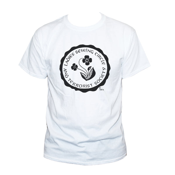 Funny Feminist "Sewing Terrorist Society"  Retro Style T shirt