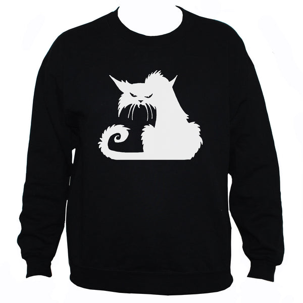 Funny Grumpy Angry Cat Graphic Sweatshirt/Jumper