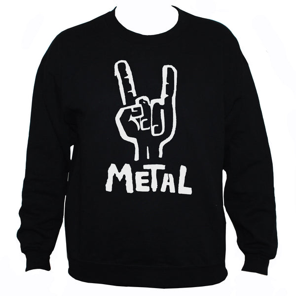 Funny Heavy Metal "Sign Of Horns" Graphic Sweatshirt