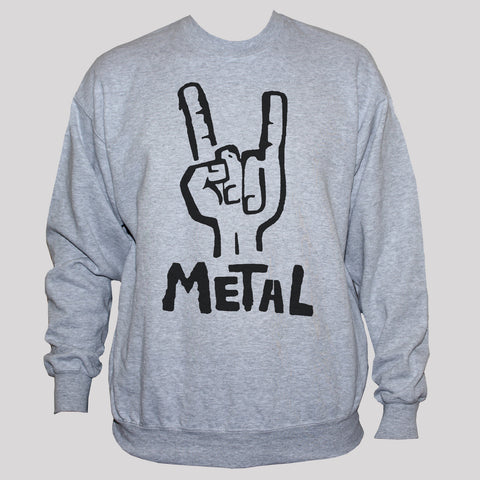 Funny Heavy Metal "Sign Of Horns" Graphic Sweatshirt