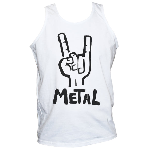 Funny Heavy Metal Hard Rock Sign Of Horns T shirt Vest