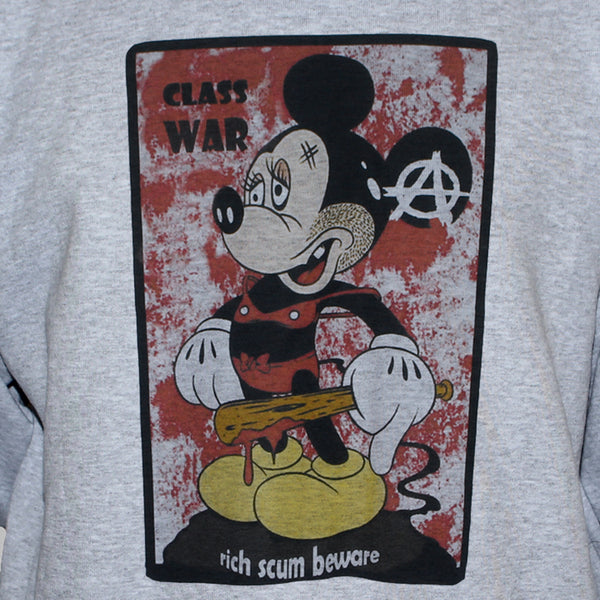 Funny Political Anarchist Class War Mickey Mouse T shirt
