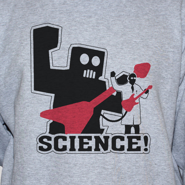 Funny Geek Science Robot With Rock Guitar T shirt