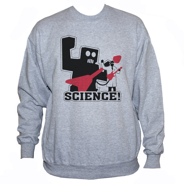 Funny Geek Nerd Robot Science Rock Star Sweatshirt