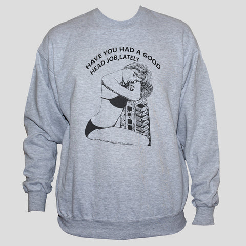 Funny Rude "Head Job" Americana Biker Style Graphic Sweatshirt
