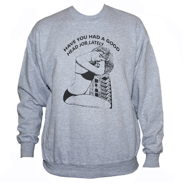 Funny Rude "Head Job" Americana Biker Style Graphic Sweatshirt