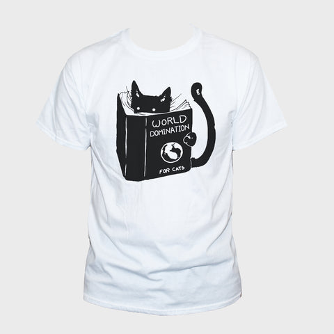Funny Cat Kitten "World Domination" Graphic T shirt