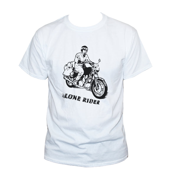 Lone Rider Motorcycle Rebel Biker Graphic T shirt