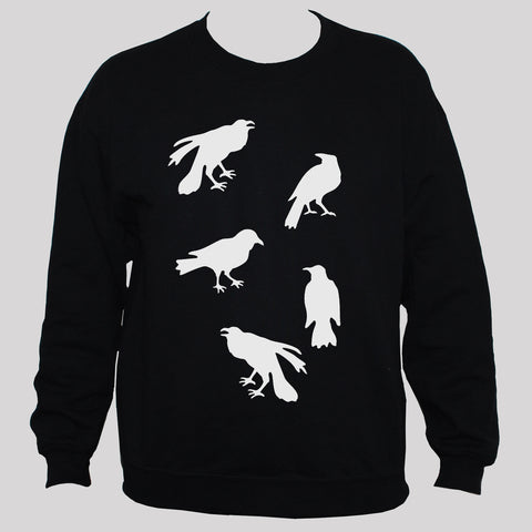 Crows Ravens Gothic Retro Style Graphic Sweatshirt