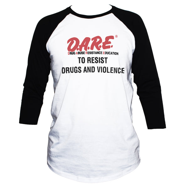 Political Dare To Resist Drugs And Violence Protest T shirt 3/4 Sleeve
