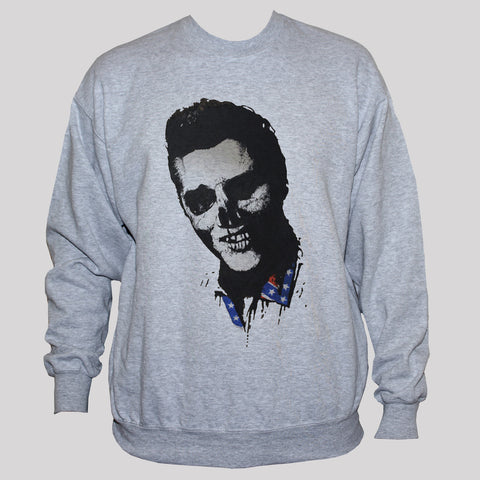 Dead Elvis Skull Rockabilly/Goth Style Sweatshirt