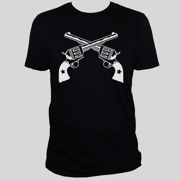 Crossed Guns/Pistols Rockabilly Western Tattoo Style T shirt