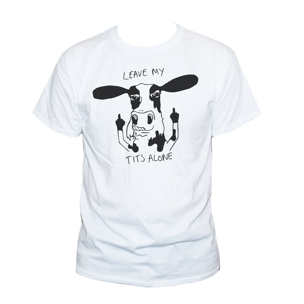 Funny Vegan/Feminist Cow Breasts Graphic T shirt